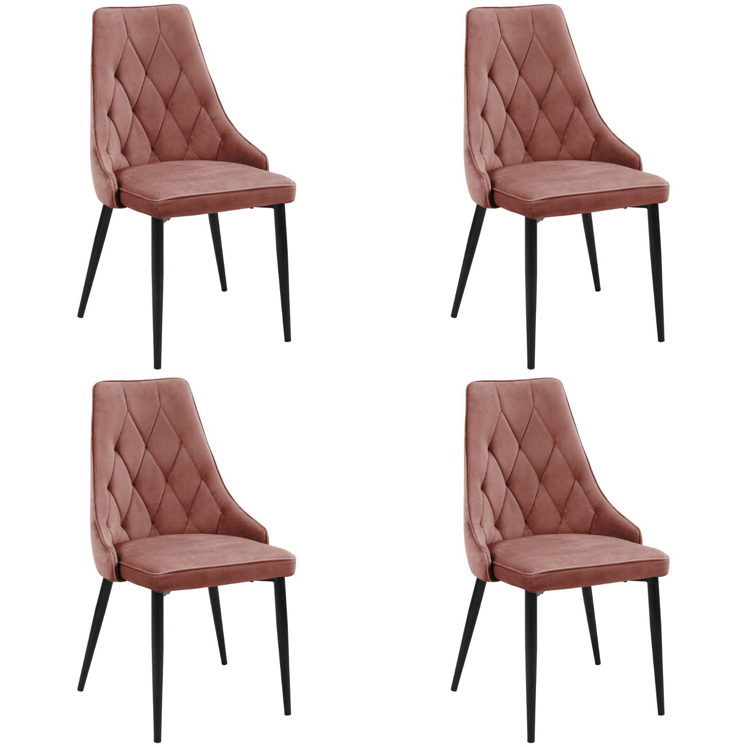 4-ių kėdžių komplektas SJ.054, rožinė