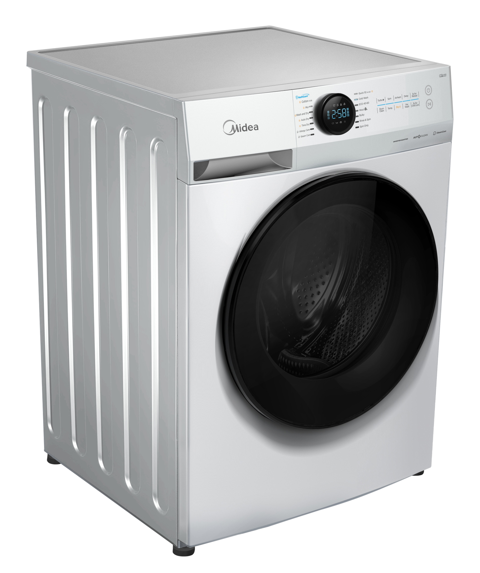 Skalbimo mašina - džiovyklė Midea MF200D80WB/W-HR, 8/6 kg-1