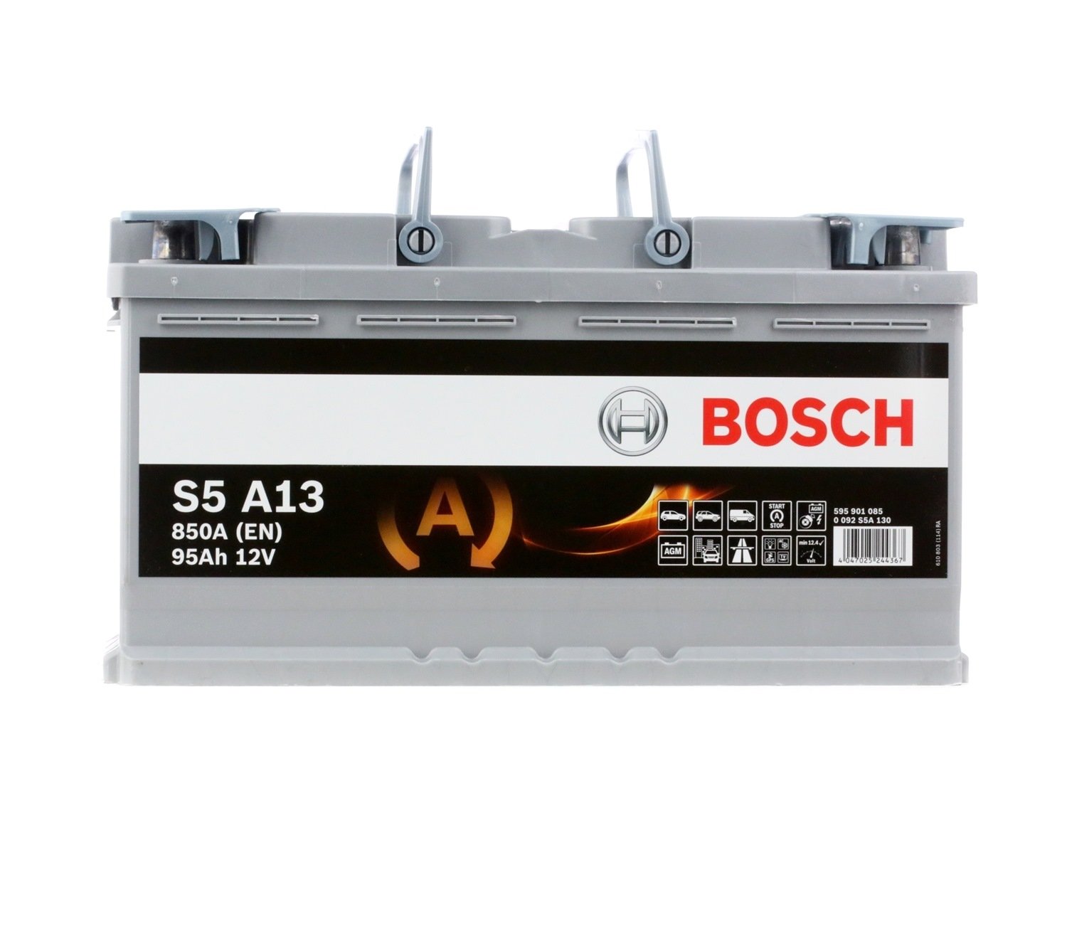Akumuliatorius BOSCH S5 AGM, 95Ah, 850A