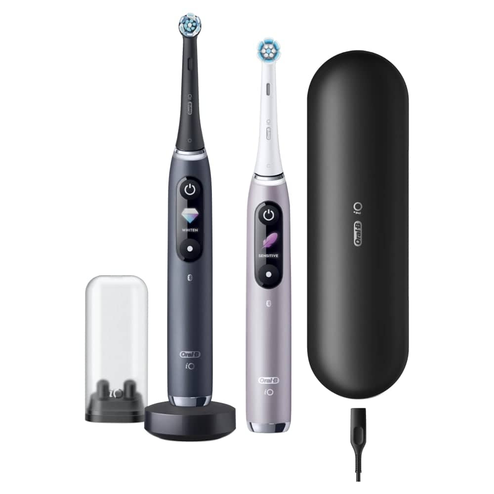 Elektrinis dantų šepetėlis Oral-B iO Series 9 Duo Pack, juoda/rožinė - 1