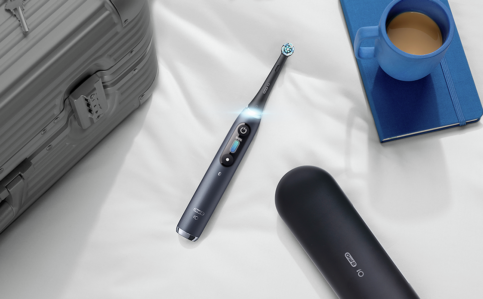 Elektrinis dantų šepetėlis Oral-B iO Series 9 Duo Pack, juoda/rožinė - 4