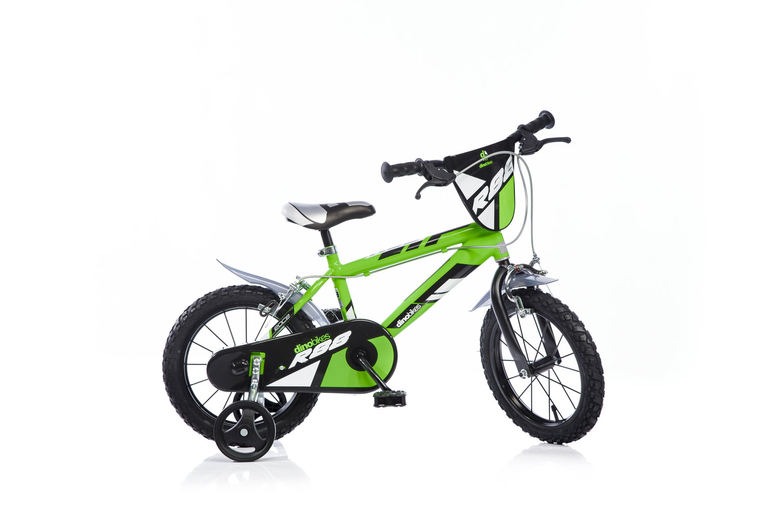 Vaikiškas dviratis Dino Bikes 14", 414U-R88, žalias-0
