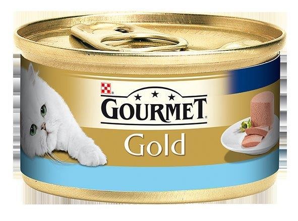 Konservuotas ėdalas katėms GOURMET GOLD, su tunu, 85 g
