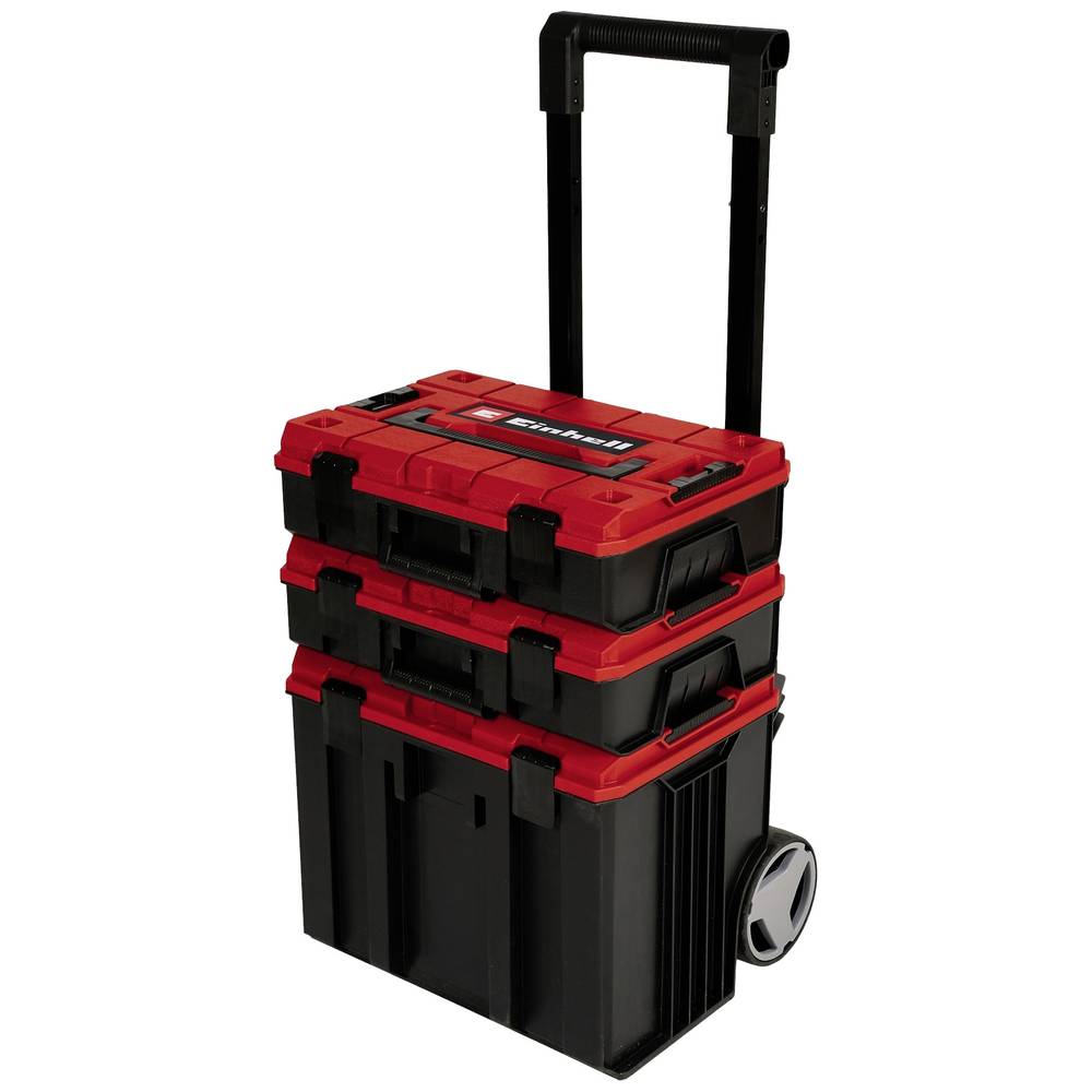 Darbo įrankių dėžių komplektas EINHELL E-Case Tower, su ratukais, 3 vnt. - 2