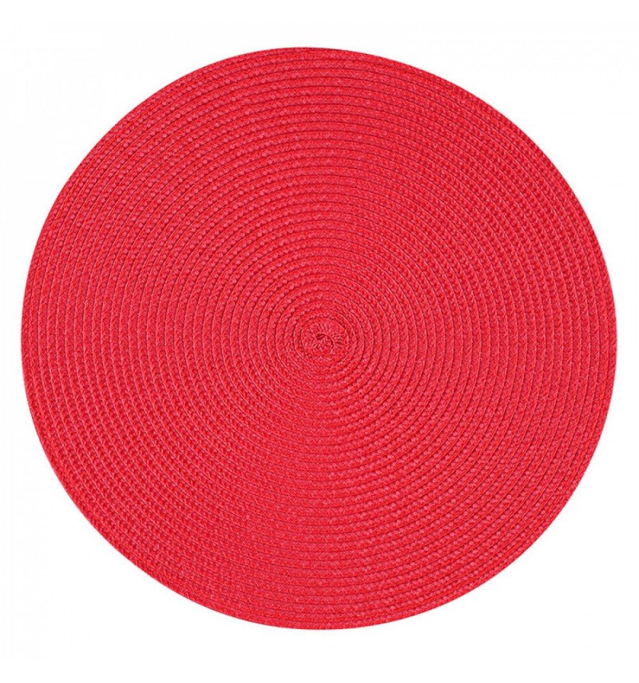 Apvalus stalo serviravimo padėkliukas, raudonos sp., ø38 cm