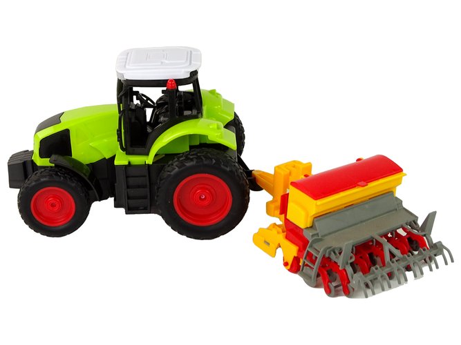 Žemės ūkio  traktorius su presu ir nuotolinio valdymo pultu, žalias - 3