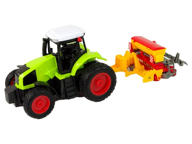 Žemės ūkio  traktorius su presu ir nuotolinio valdymo pultu, žalias - 2
