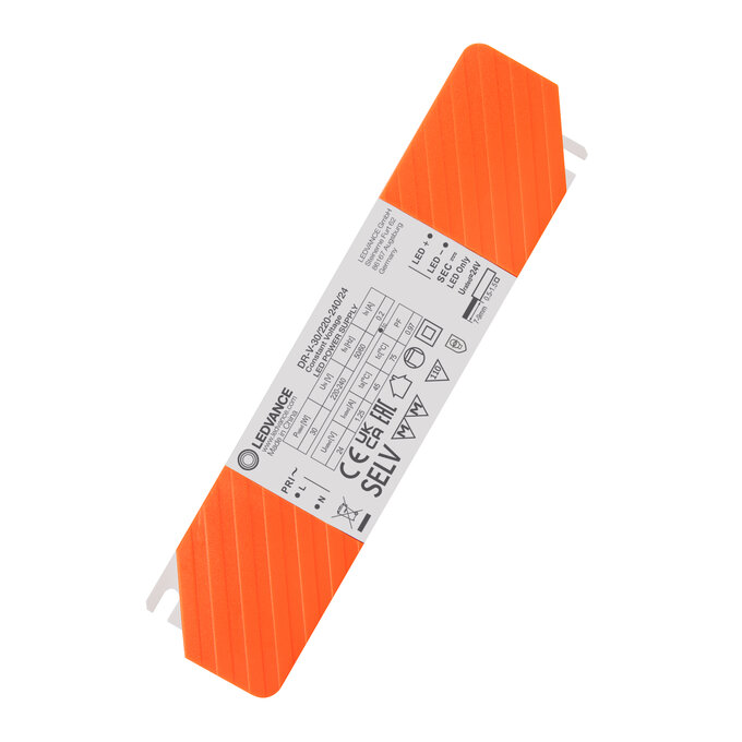 LED transformatorius LEDVANCE DR, IP20, 30 W, įėjimas AC220-240V, išėjimas DC24V-0