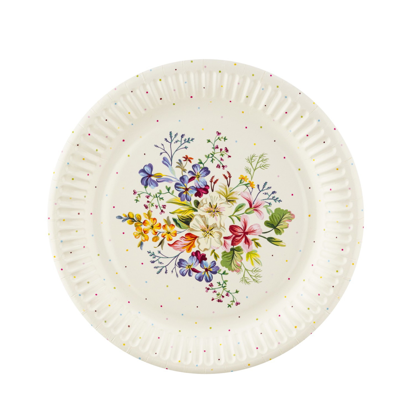 Vienkartinės lėkštės  ILAJA FLOWER, ø18 cm, 8 vnt-0