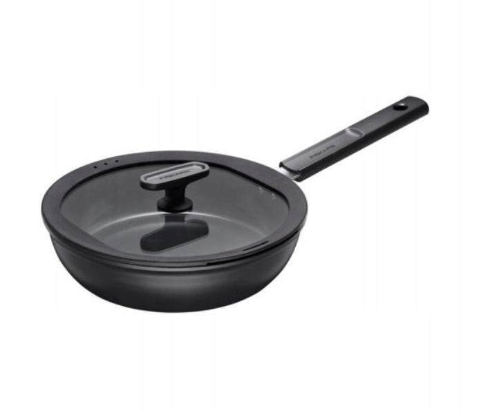 Keraminė keptuvė nepridegančia danga FISKARS HARD FACE, su dangčiu, 24 cm