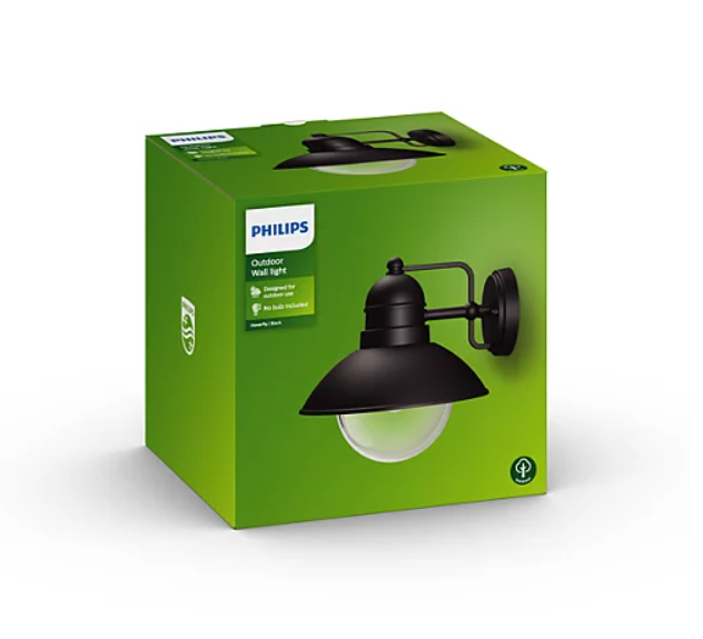 Sieninis lauko šviestuvas PHILIPS HOVERFLY, IP44 1xE27, max 60 W, 22,2x24,8x22,4cm-2