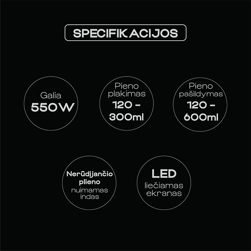 Pieno putų plaktuvas Zyle ZY918MF, 550 W - 5