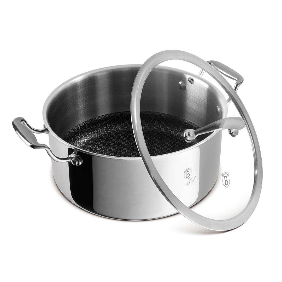 Nerūdijančio plieno troškinimo puodas su dangčiu BERLINGERHAUS ETERNAL, ø24 cm, 4,5 L-1