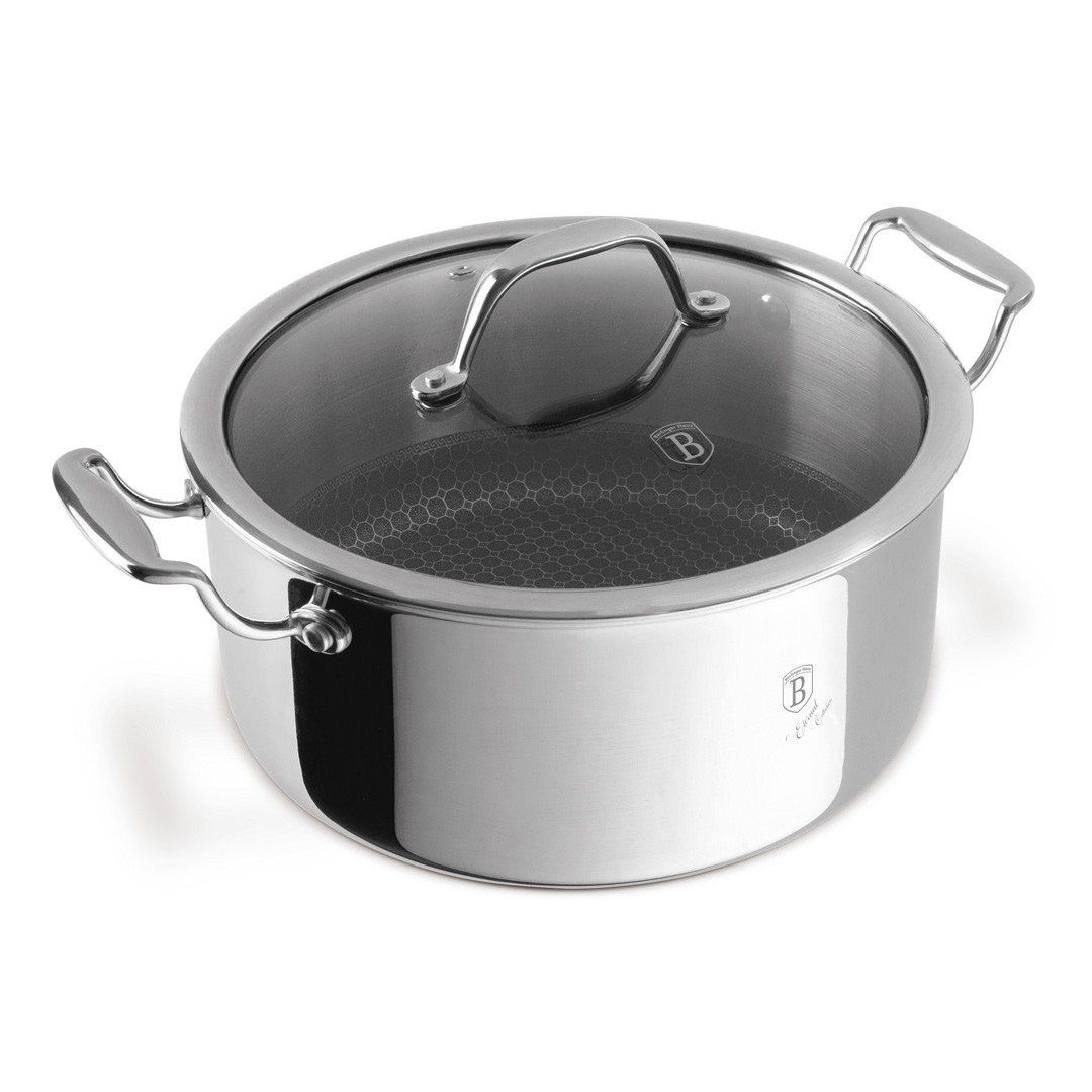 Nerūdijančio plieno troškinimo puodas su dangčiu BERLINGERHAUS ETERNAL, ø24 cm, 4,5 L-0