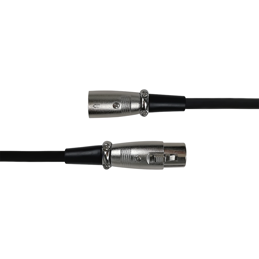 Kabelis DELTACO XLR audio, 3-pin male - 3-pin female, 26 AWG, 1m, juodas - 2