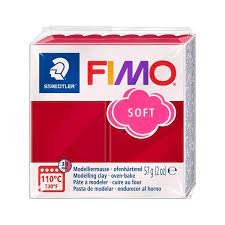 Modelinas FIMO soft , 57 g., vyšnių raudonos sp.