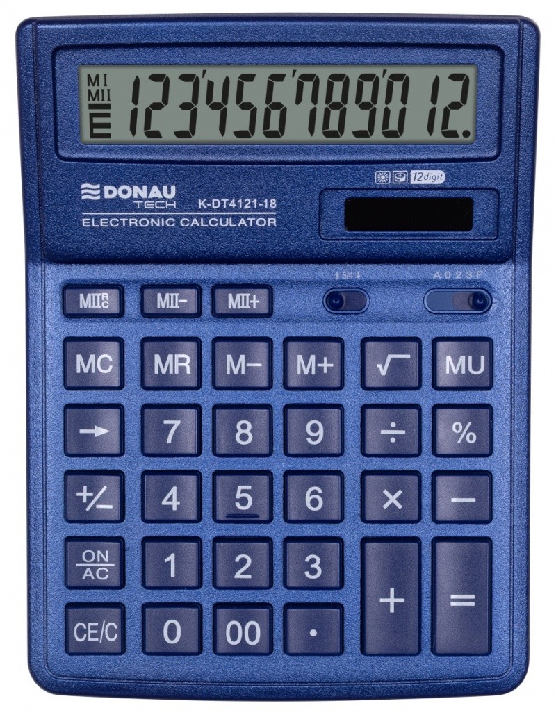Skaičiuotuvas K-DT4121-01 DONAU tam.mėlynas-1