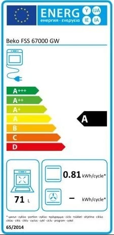 Elektrinė viryklė su elektrine orkaite BEKO FSS67000GW, 60 cm - 4