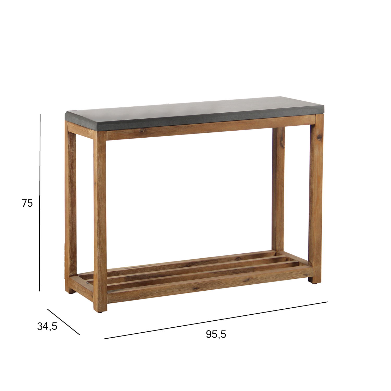 Sodo lentyna SANDSTONE 95,5x34,5xH75cm, ruda-1