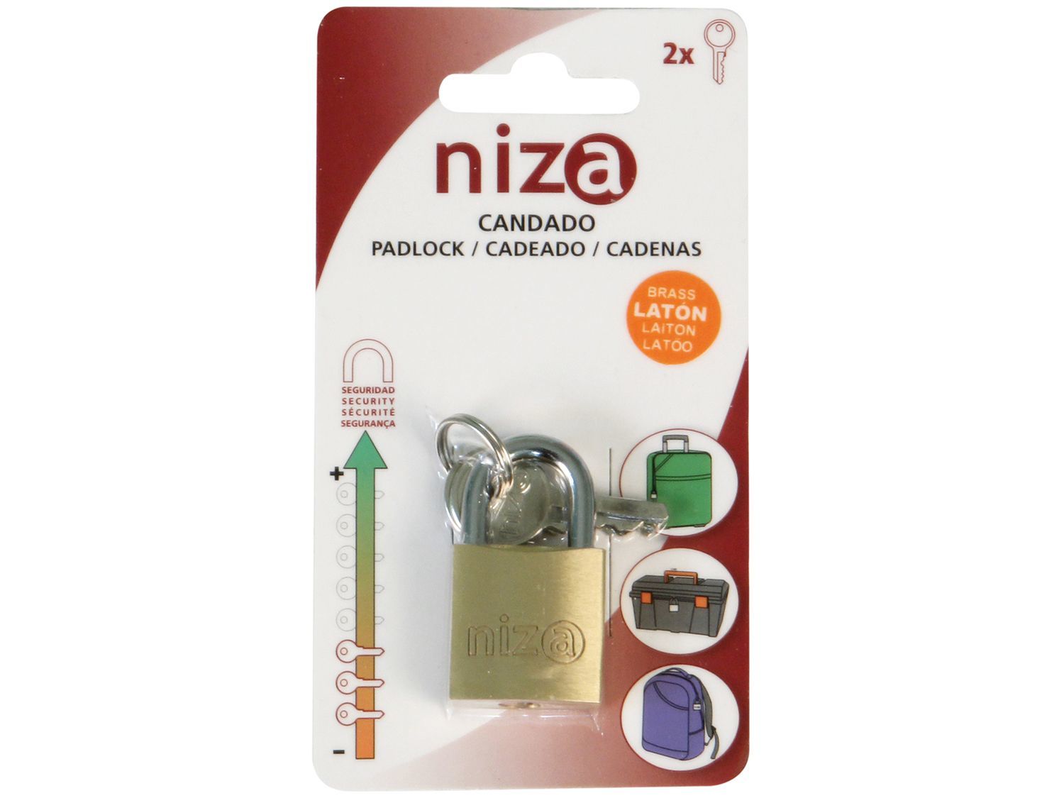 Pakabinama spyna AMIG NIZA, 30 mm, 2 rakt., žalvario sp. - 3
