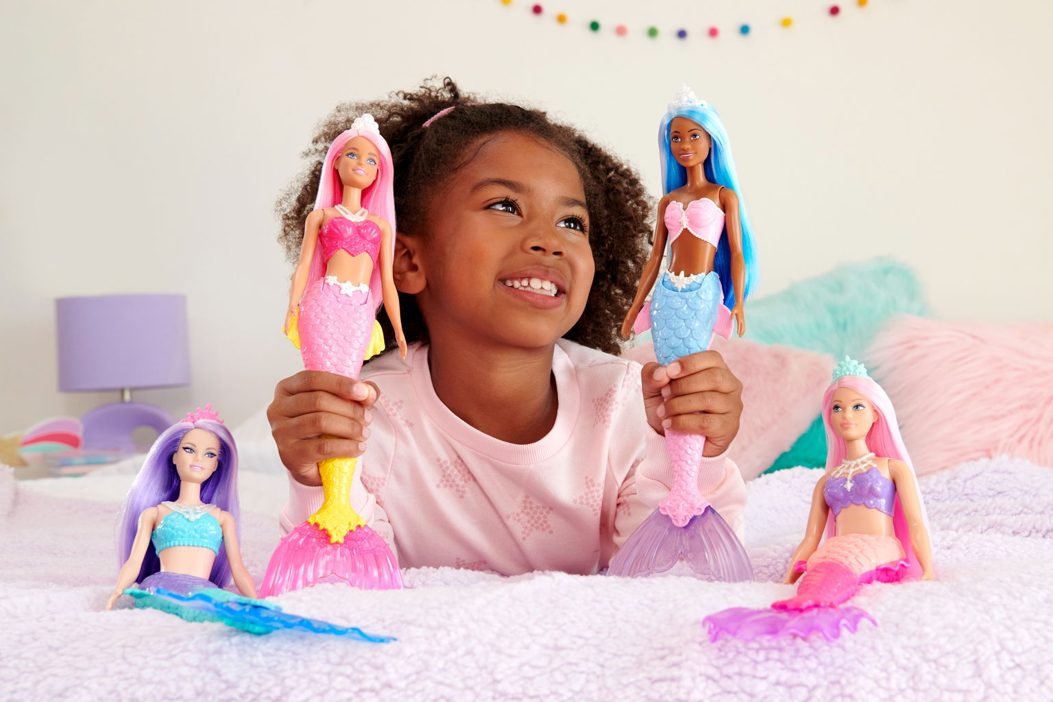 Lėlė Barbie Dreamtopia  undinėlė violetiniais plaukais - 2