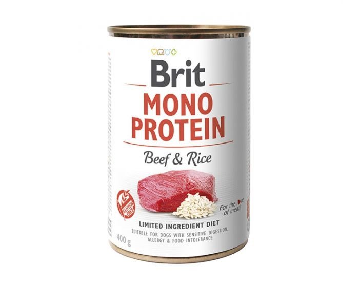 Konservuotas ėdalas šunims Brit Care Mono Protein Beef&Rice, 400 g