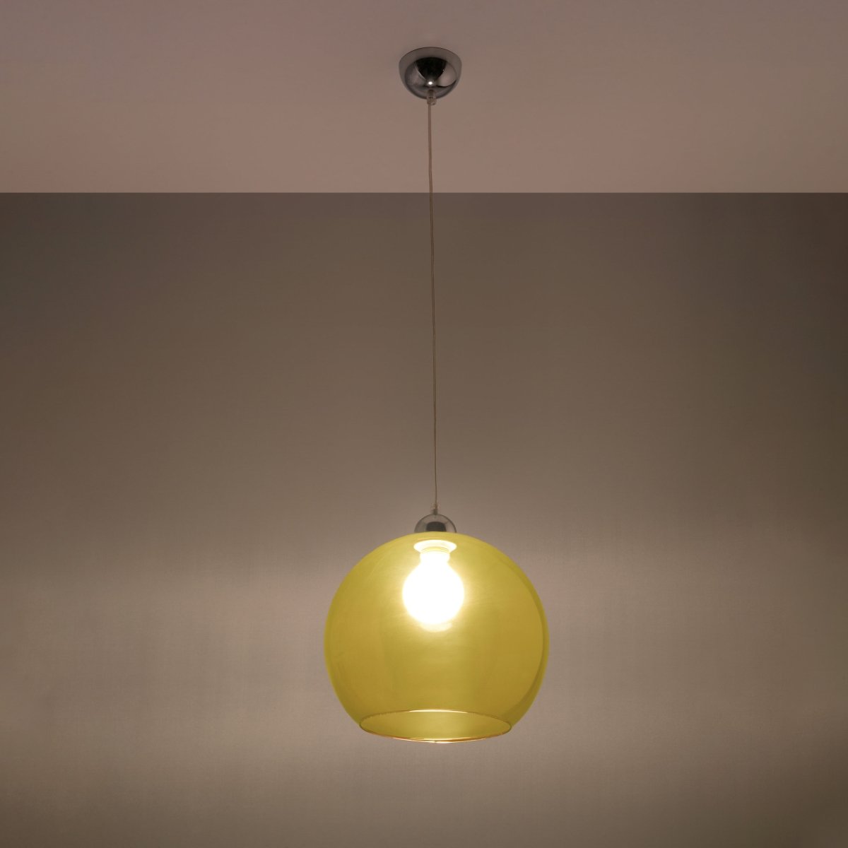 Pakabinamas šviestuvas SOLLUX BALL geltonas - 3
