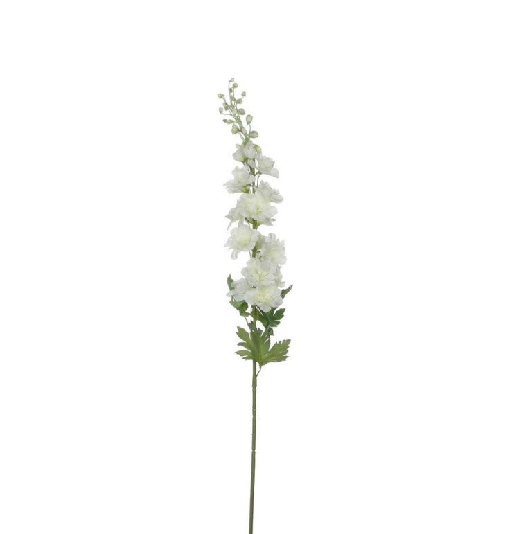 Dirbtinė gėlė DELPHINIUM, baltos sp., 78 cm