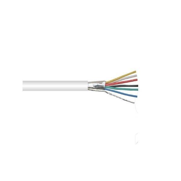 Signalizacijos kabelis SPECTRA, 6 x 0,22, baltos sp., 100 m., neekranuotas-0
