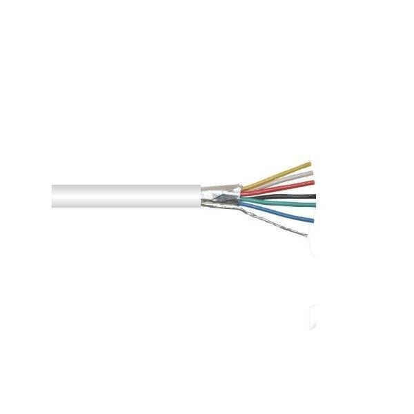 Signalizacijos kabelis SPECTRA, 6 x 0,22, baltos sp., 100 m., neekranuotas
