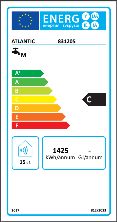 El. vandens šildytuvas ATLANTIC Vertigo Essential 50, 40 l, vert./hor., 1,5 kW - 4