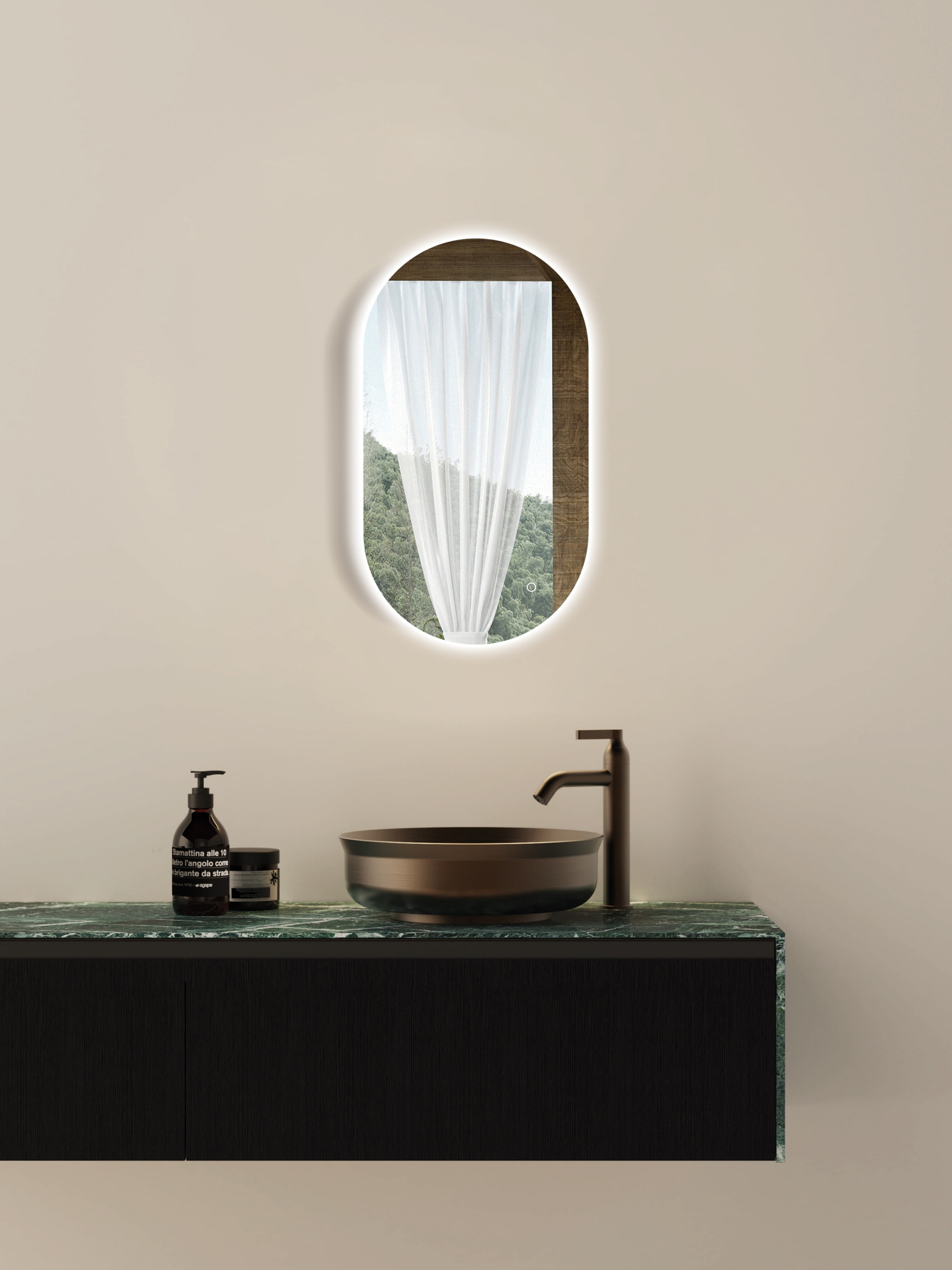 Vonios veidrodis VENTO SALERNO, LED 2700-6500K, antirasojimo funkcija, 50 x 90 cm-1
