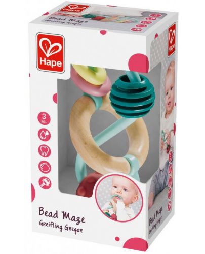 HAPE žaislas-kramtukas Karoliukų labirintas, E8501B-1