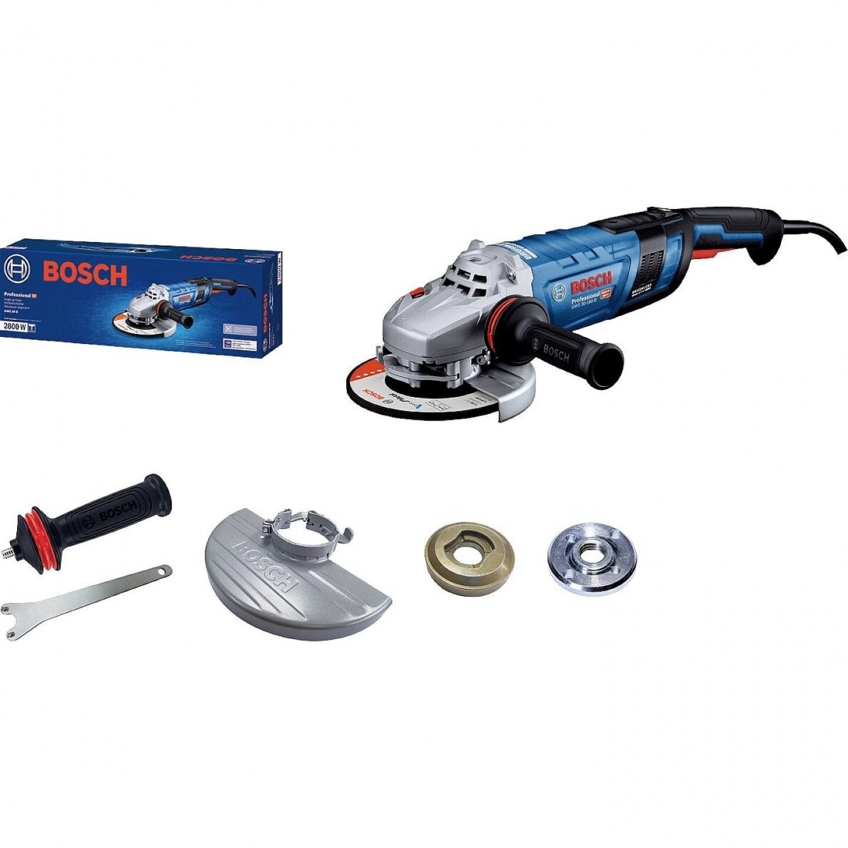 Kampinis šlifuoklis BOSCH PRO GWS 30-180 B, 2800 W - 2