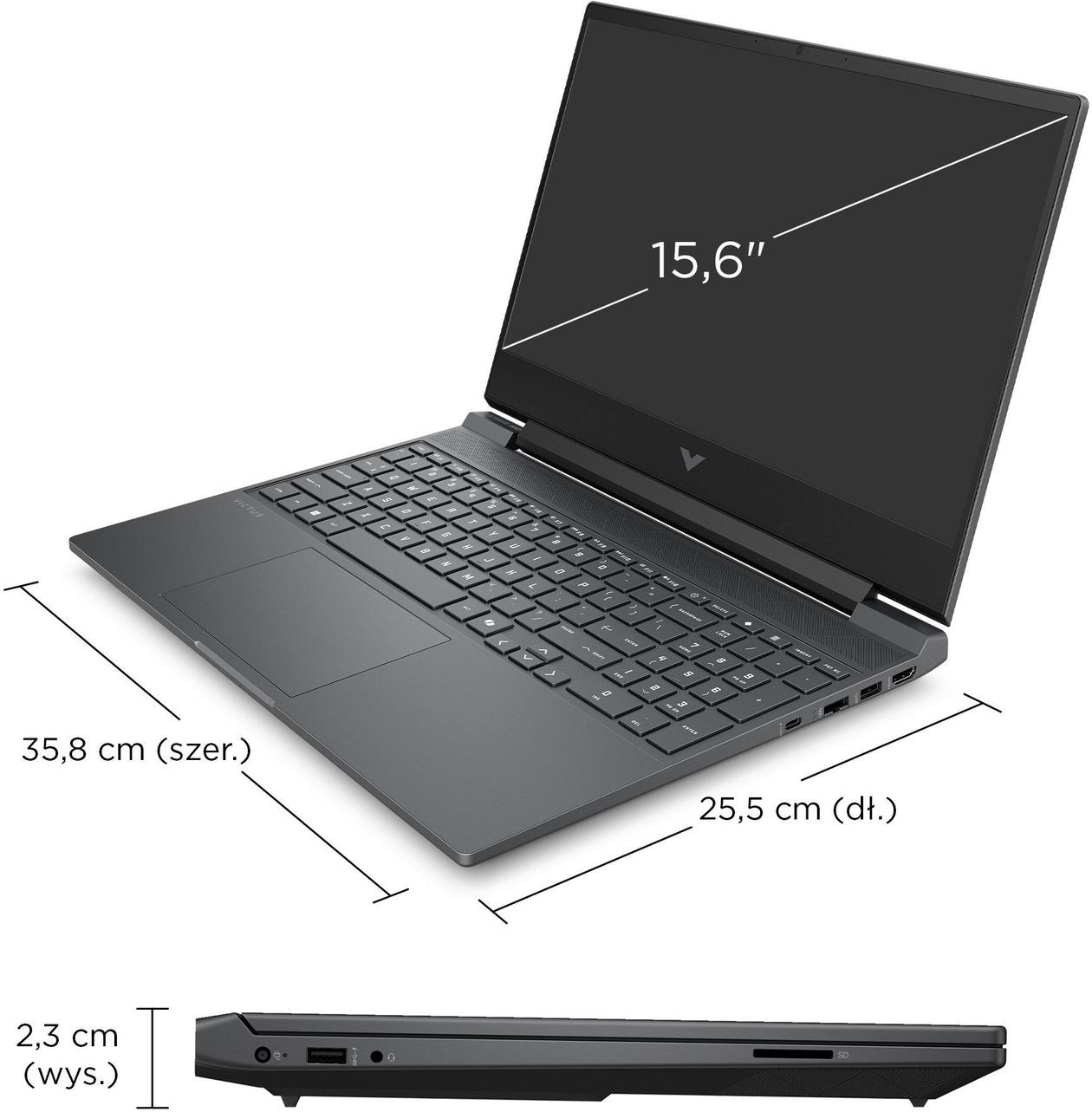 Nešiojamas kompiuteris HP Victus 15-fb3020nw, 15.6" FHD IPS, Ryzen 5 240, 16GB DDR5, 512GB SSD, NVIDIA GeForce RTX 5050 8GB, Windows 11 Home - 3