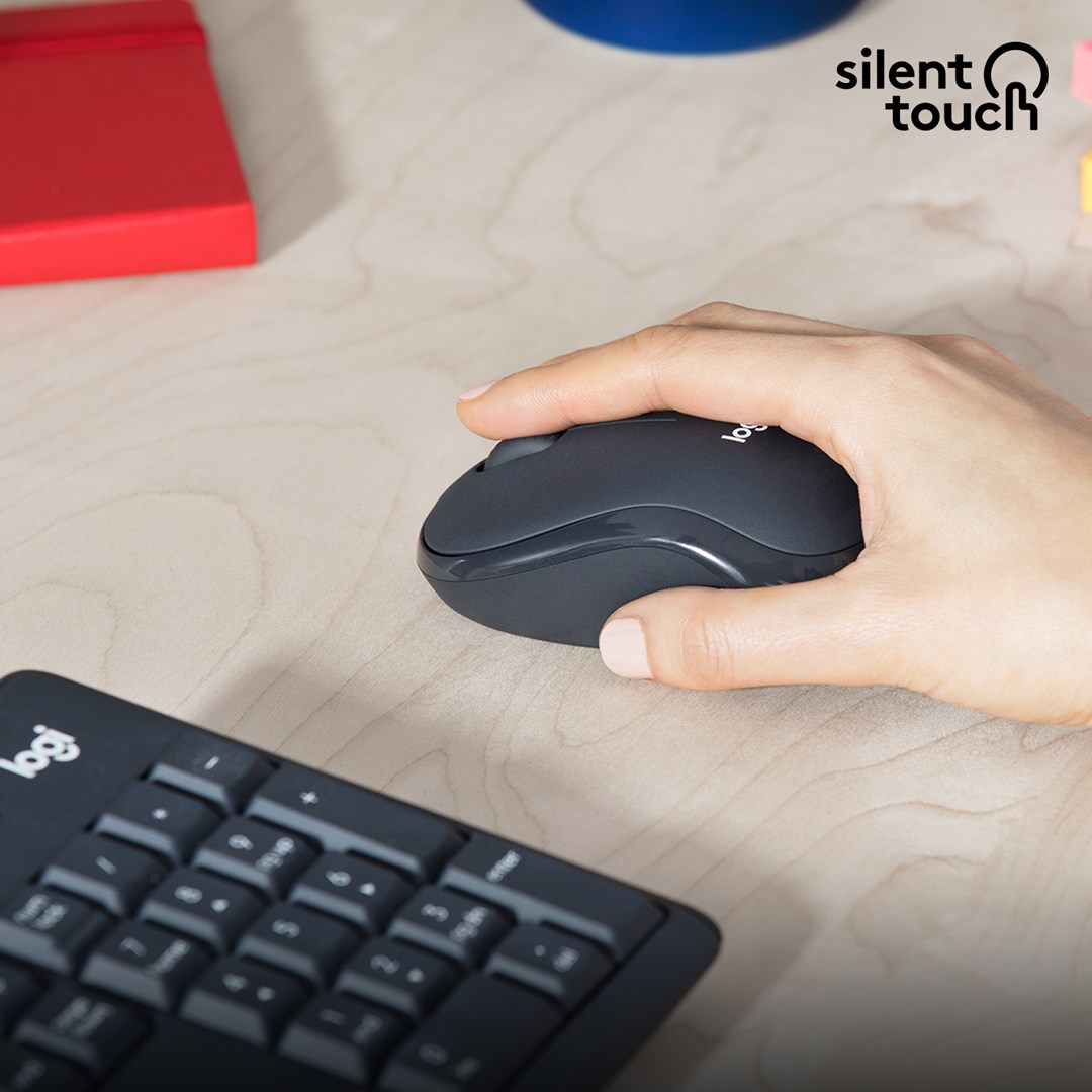 Klaviatūros ir pelės komplektas Logitech MK295 Silent Combo Graphite, EN, juoda, belaidė - 4