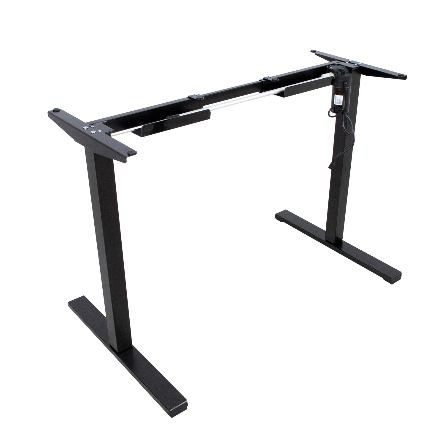 Reguliuojamo aukščio rašomasis stalas ERGO OPTIMAL su 1 varikliu, 120x60 cm, juoda - 4