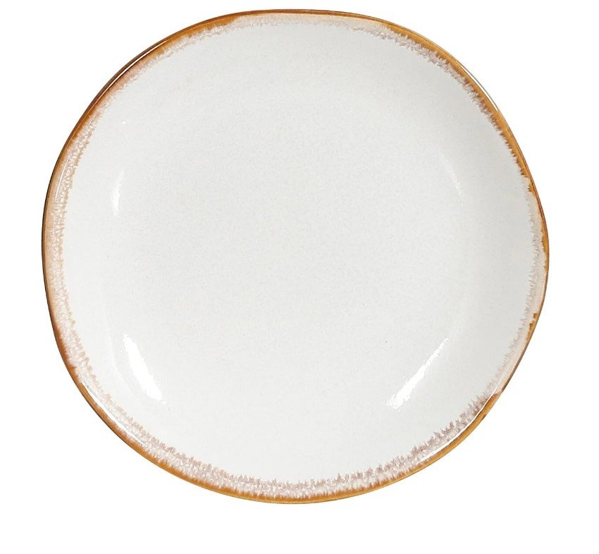 Desertinė lėkštė TABO, baltos/ auksinės sp, ø14 cm