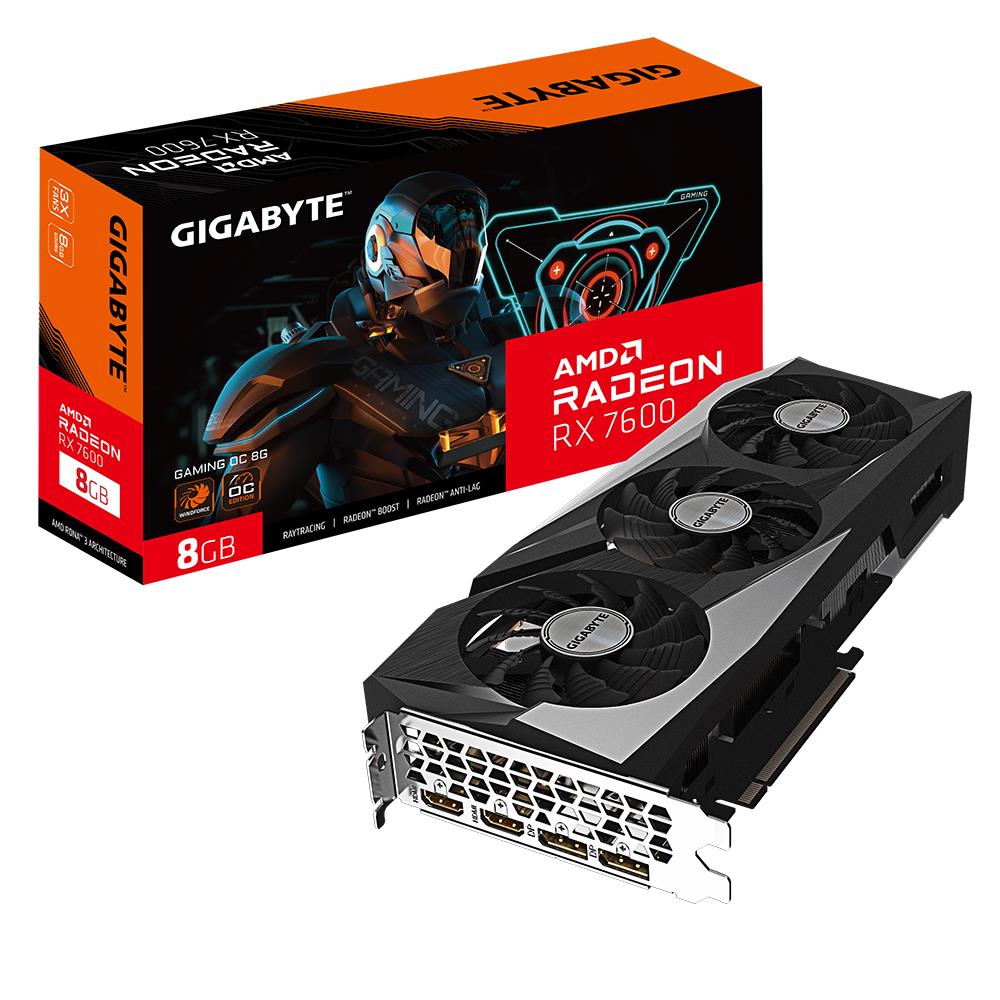 Vaizdo plokštė Gigabyte AMD Radeon RX 7600 GV-R76GAMING OC-8GD, 8 GB, GDDR6