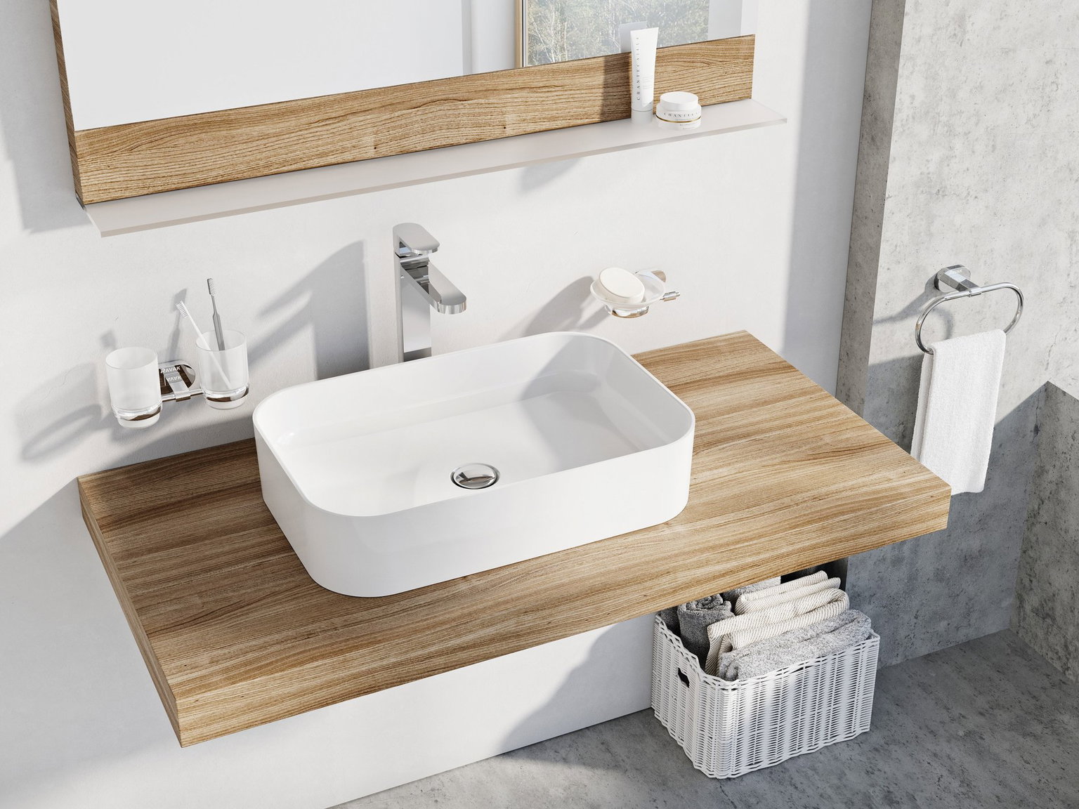Keraminis praustuvas Ceramic Slim R, baltas-0