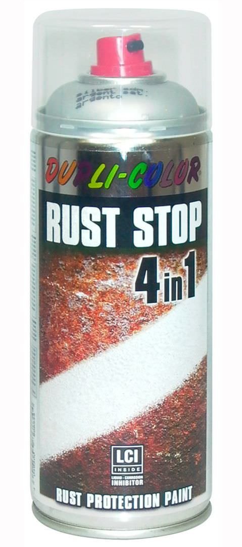 Purškiami antikoroziniai dažai RUST-STOP RAL9006, matiniai, 400 ml