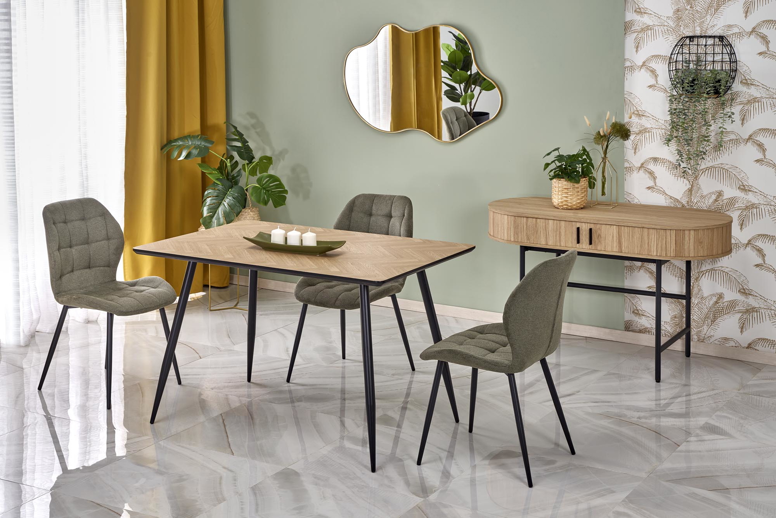 Valgomojo stalas BERTO, 120 x 80 x 107 cm-0