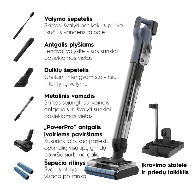Belaidis dulkių siurblys ELECTROLUX EW82U2DB - 8