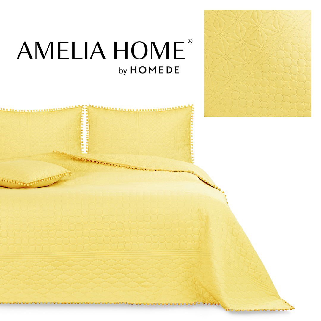 Lovatiesė AmeliaHome MEADORE, 240x260 cm, geltona-1