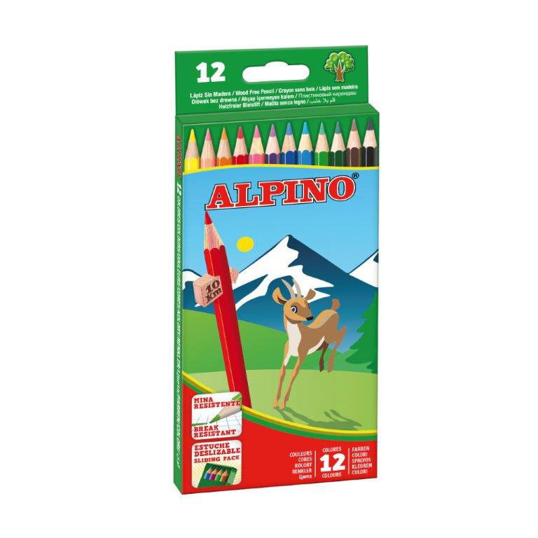 Spalvoti pieštukai ALPINO, 12 spalvų - 1