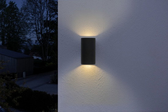 Sieninis LED lauko šviestuvas OSRAM ENDURA UPDOWN, IP44 3000K 12W 700lm tamsiai pilk h16cm - 3
