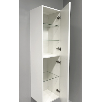Vonios spintelė RB BATHROOM COSMOS, ūkinė, pakabinama, baltos mat. sp., 35 x 160 x 35 cm - 3