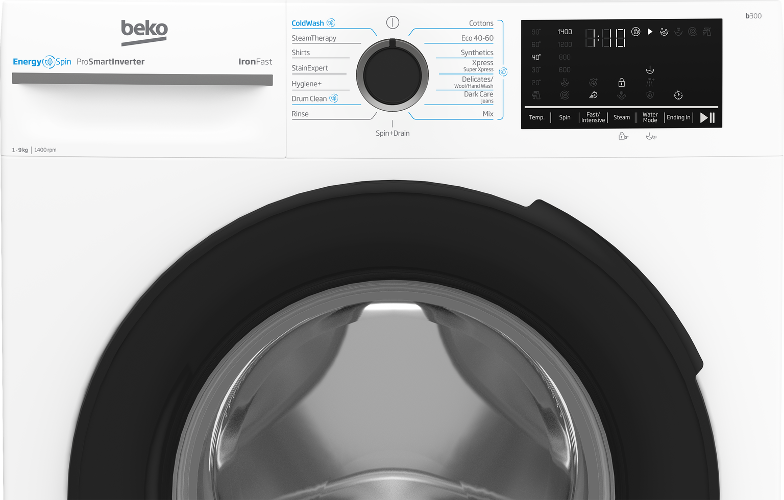 Skalbyklė BEKO BM3WFSU49415WB, 9 kg - 4