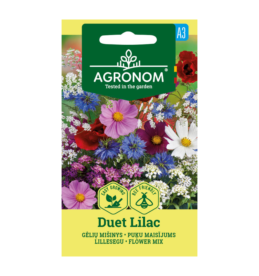 Gėlių mišinio sėklos DUET LILAC, 1 g
