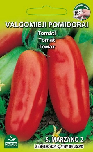 Valgomųjų pomidorų S.MARZANO 3 sėklos, 0,3 g